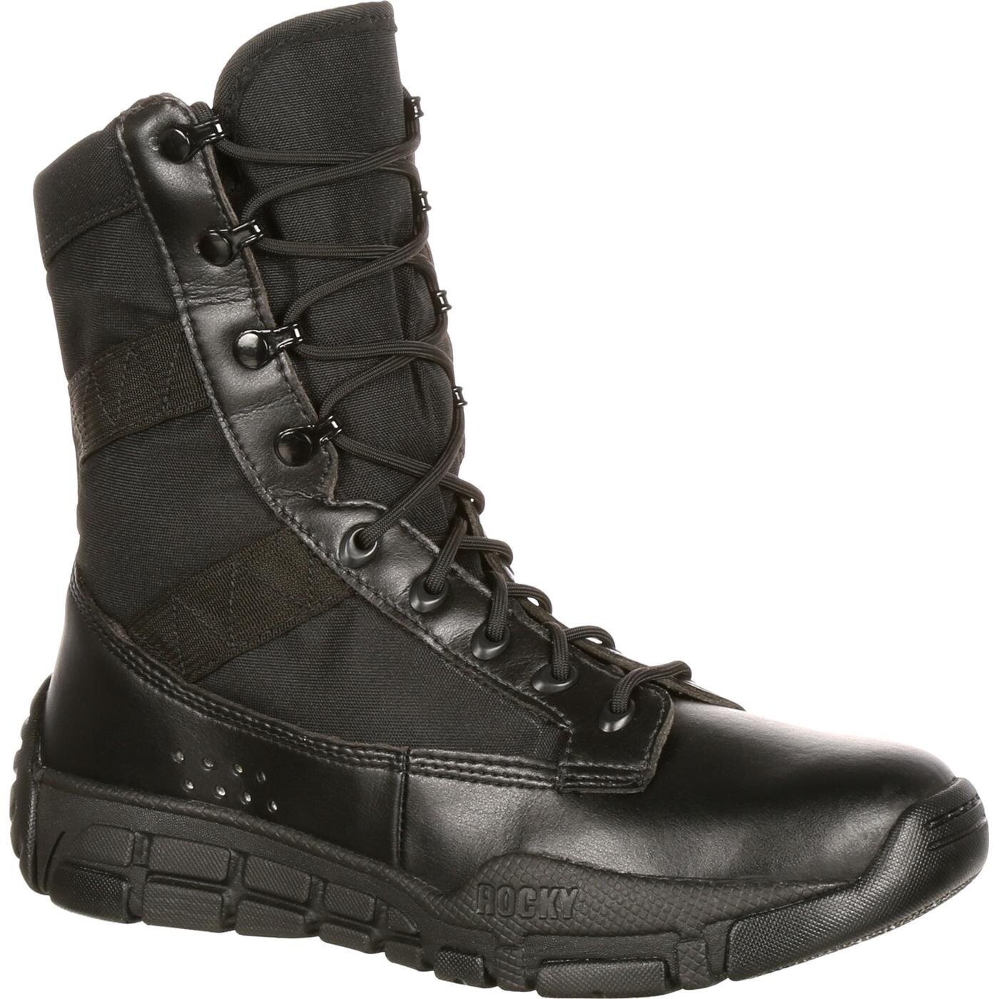 rocky slip on boots black