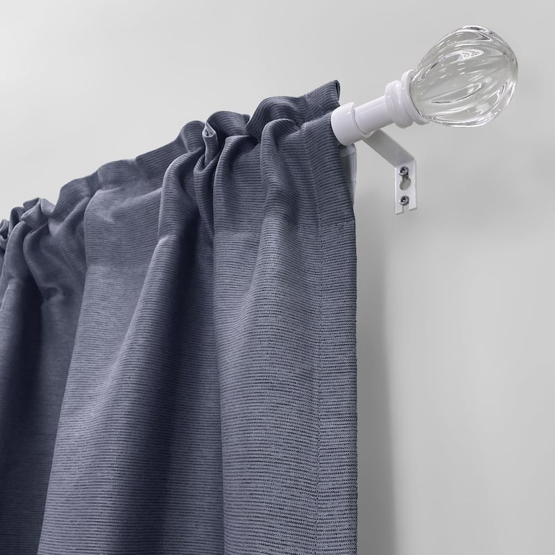 Lumi 5/8" Single Curtain Rod Set (3 Colors) -Acrylic Pumpkin finials