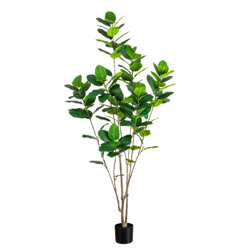 7-ft Artificial Minimalist Audrey Ficus Tree - Green
