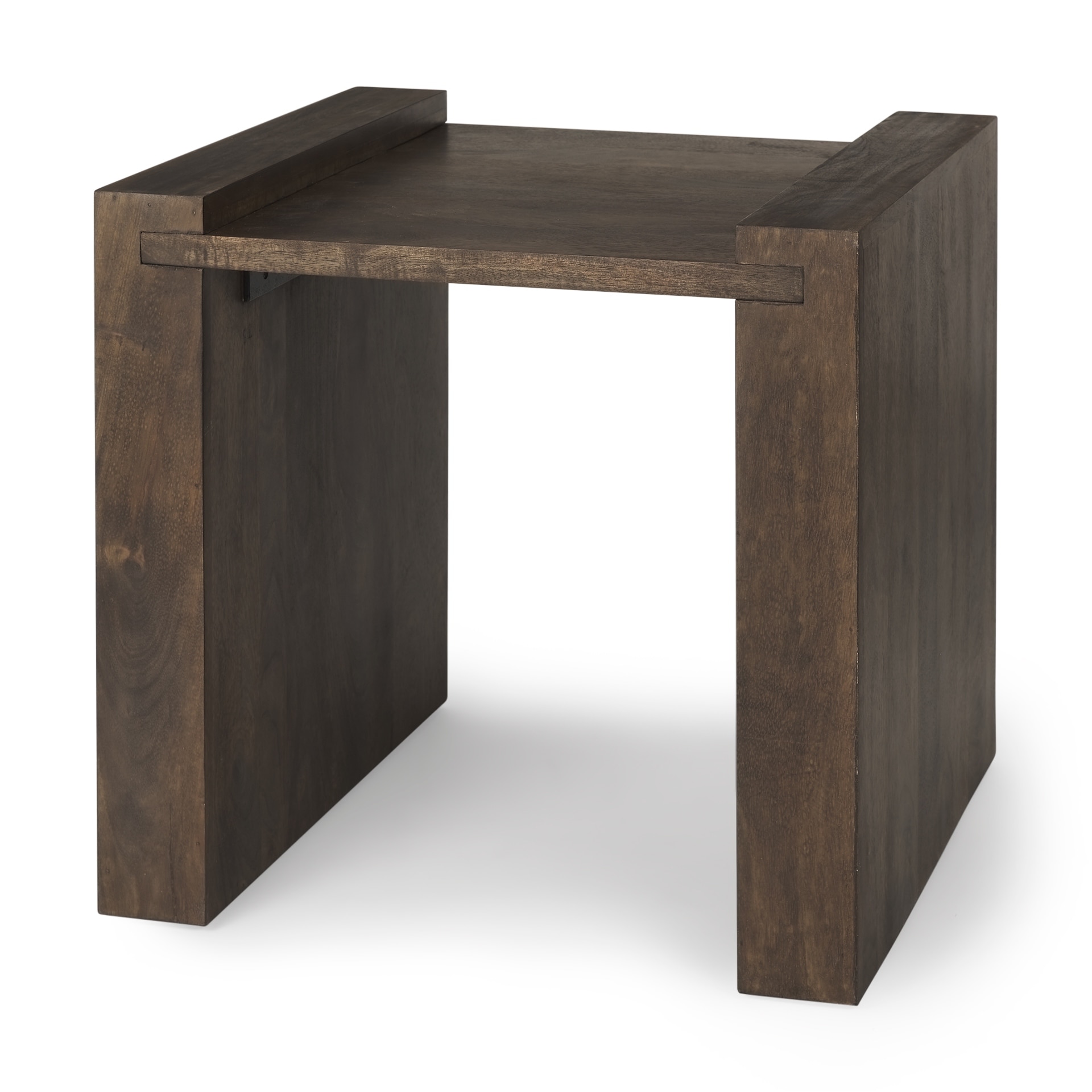 Mercana Athelia Dark Brown Solid Wood Square Accent Table - 23L x 22W x 22H