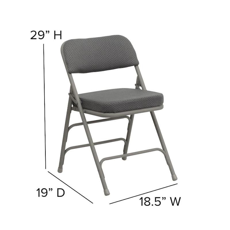 Set of 4 HERCULES Series Metal Folding Chairs with Padded Seats
