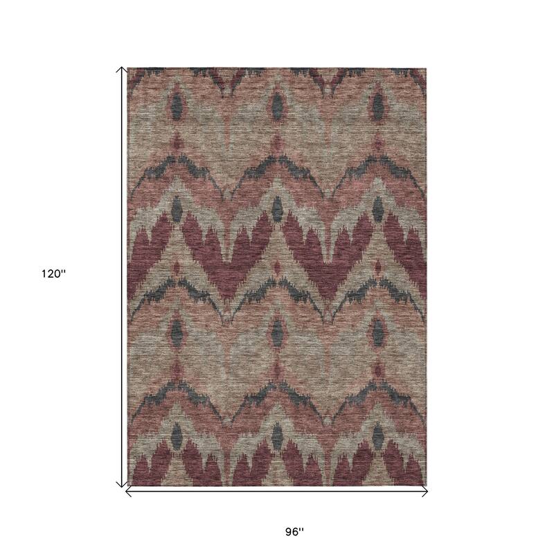 HomeRoots Ikat Transitional Rectangle Outdoor Rug