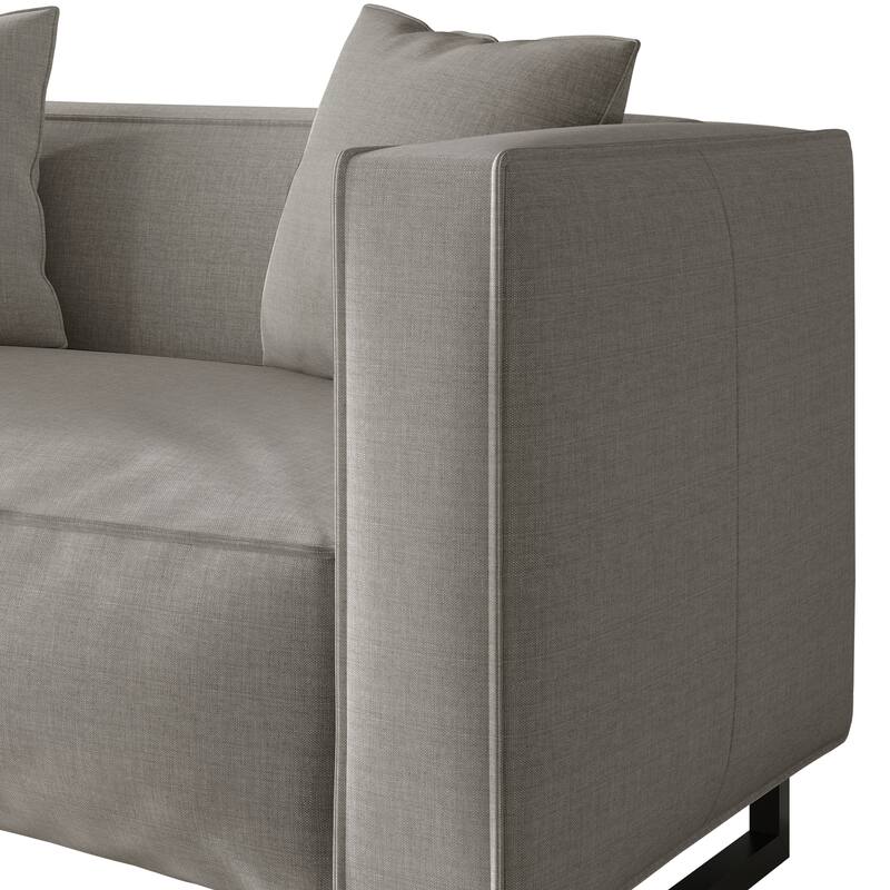 CraftPorch Mid Century Modern Upholstered Loveseat