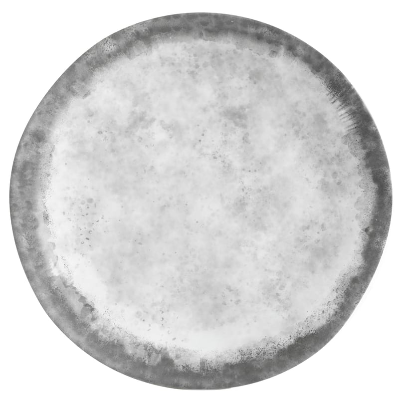 Gibson Home Granite Round Melamine Dinnerware Set, Service for Four (16pcs), Marble