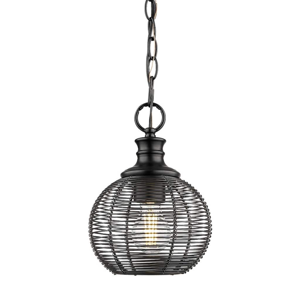 Golden Lighting 6802-M1L Calypso 8" Wide Mini Pendant