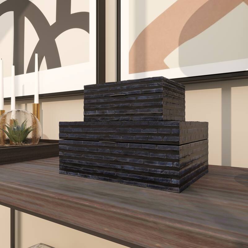 Shell Contemporary Box (Set of 2) - S/2 12", 8"W