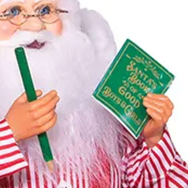 Kurt Adler 18 Inch Kringle Claus Sitting in Chair with Gifts