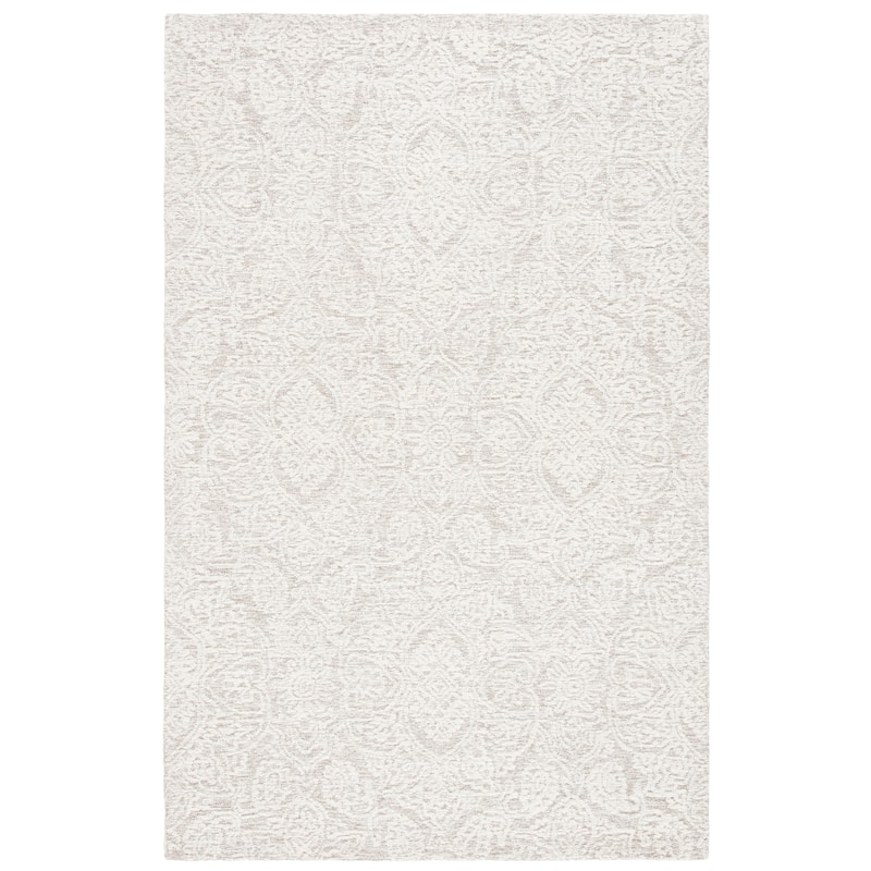 SAFAVIEH Handmade Metro Lorenzina French Country Wool Rug - 4' Square - Natural/Ivory - Square