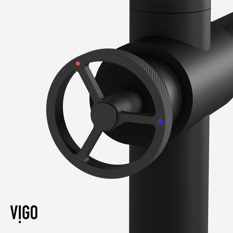 VIGO Cass 13" H Widespread Pull-Out Sprayer Kitchen Faucet