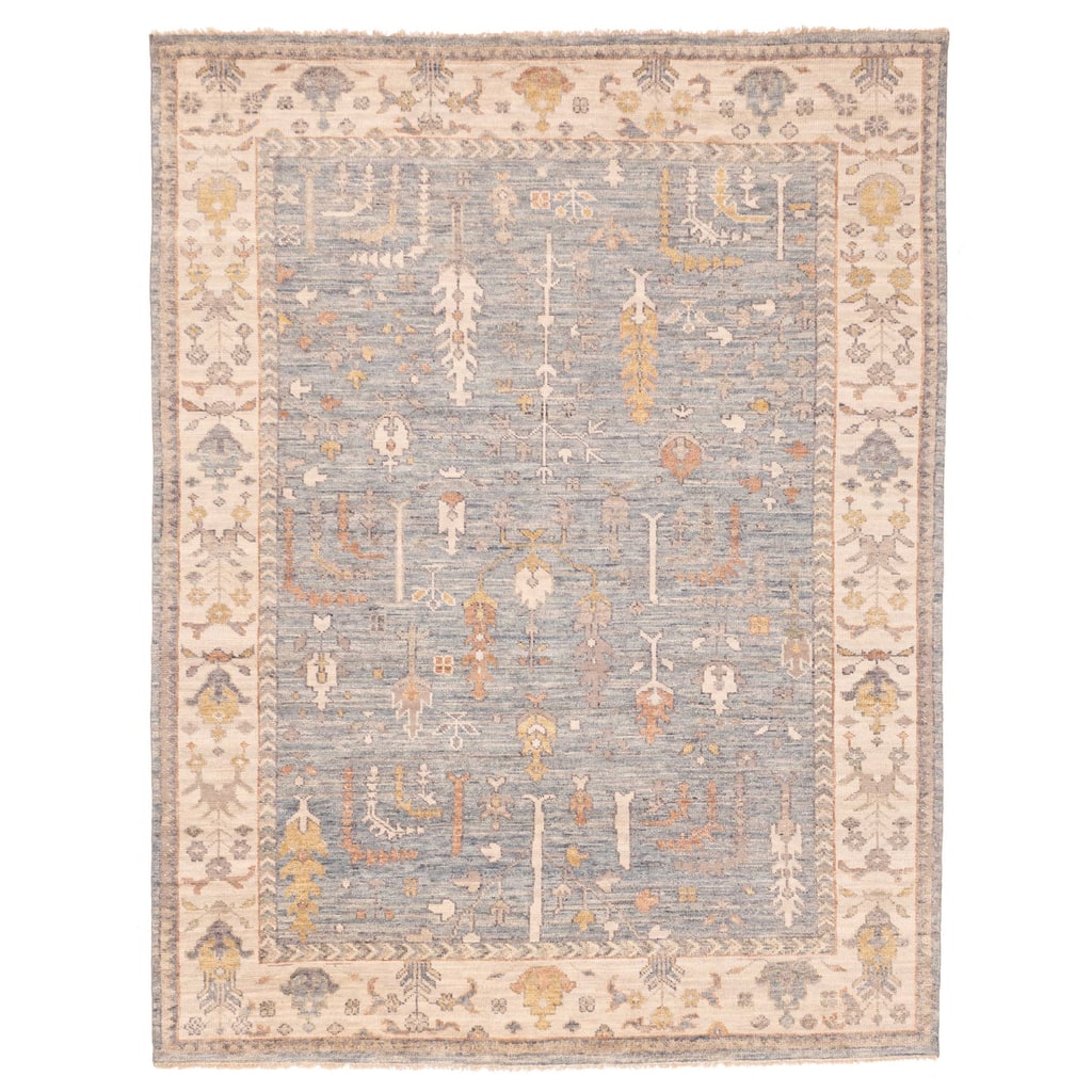 ECARPETGALLERY Hand-knotted Jules Serapi Light Denim Blue Wool Rug - 8'11 x 11'8