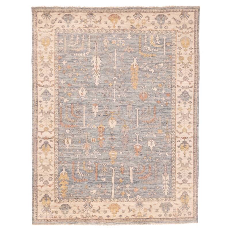 ECARPETGALLERY Hand-knotted Jules Serapi Light Denim Blue Wool Rug - 8'11 x 11'8