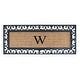 preview thumbnail 8 of 187, Non Slip Coir Low Profile Myla Monogrammed Entry Doormat, 17.7"x47.25" monogrammed w
