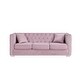 preview thumbnail 20 of 21, Silver Orchid Kovanko Velvet Upholstered Sofa Pink