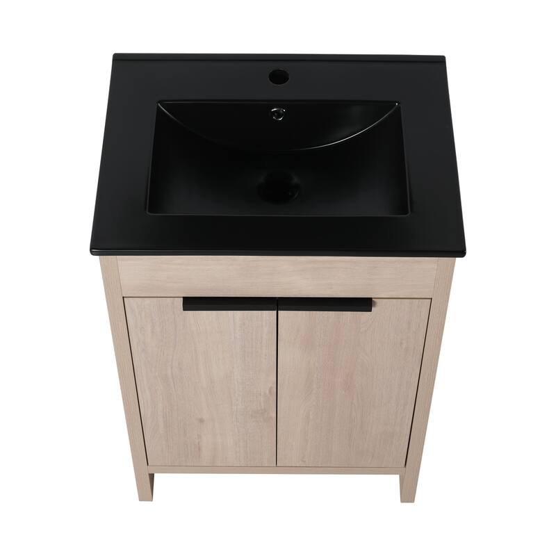 24" Bathroom Vanity with Ceramic Sink