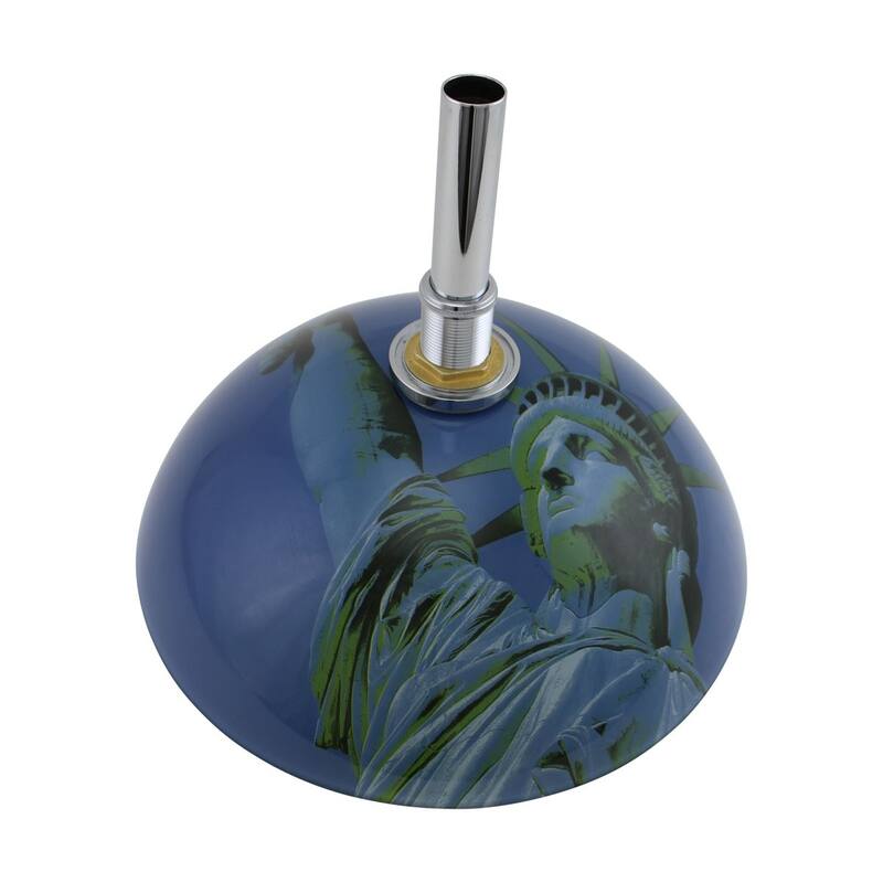 Blue Tempered Glass Vessel Sink Lady Liberty Round Bowl With Drain Renovators Supply - Blue