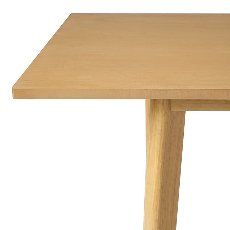 Roomfitters 5-Piece Modern Dining Set, Rectangular Kitchen Table with 4 Upholstered Linen Chairs, Solid Wood Legs