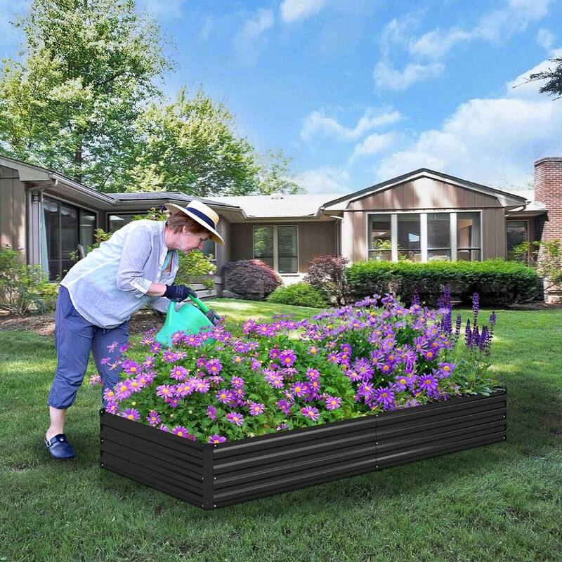 Galvanized Raised Garden Bed,Outdoor Planter