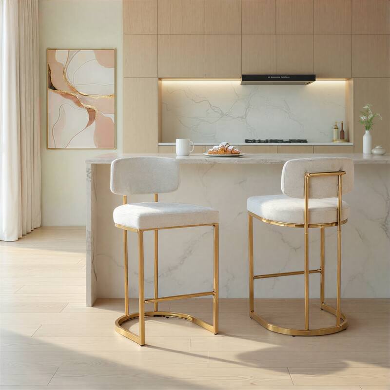 Demi Mid-Back 26" Fixed-Height Counter Stool - Set of 2