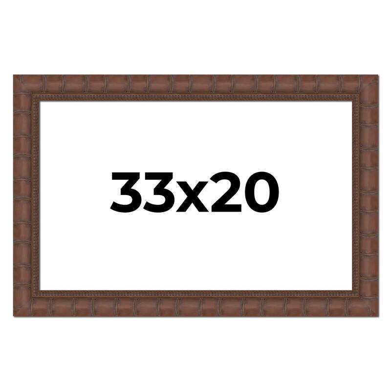 33x20 Frame Pewter Solid Wood Picture Frame Width 1.625 Inches | Interior Frame Depth 0.6875 Inches