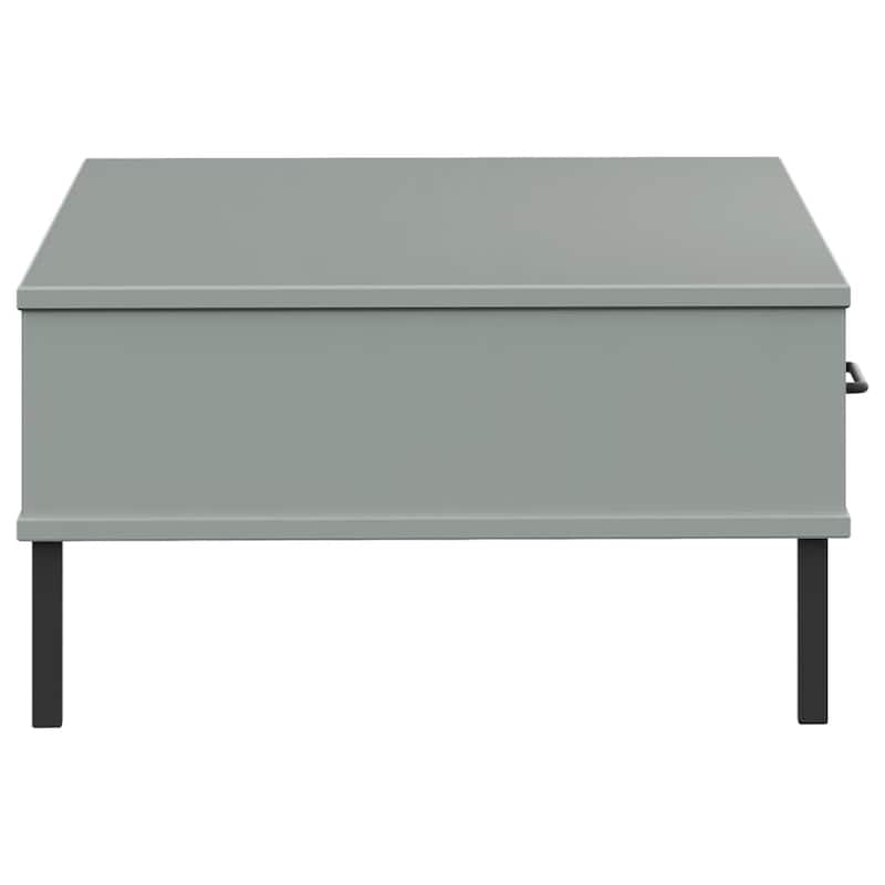 vidaXL Coffee Table Accent Side Sofa End Table with Metal Legs Solid Wood OSLO - 39.4" x 21.7" x 11.4"