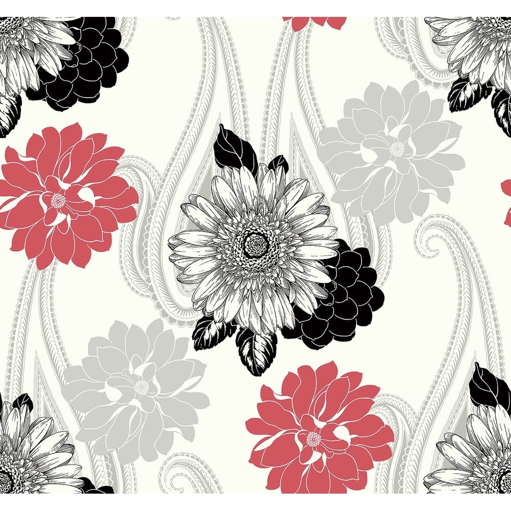 Seabrook Designs Britton Floral Paisley Unpasted Wallpaper