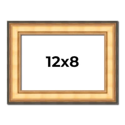 12x8 Frame Gold Plein Aire Solid Wood Picture Frame Width 2 Inches |