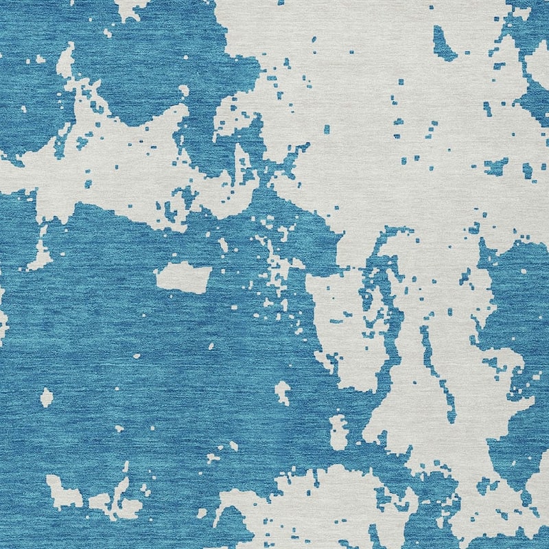HomeRoots Abstract Transitional Rectangle Outdoor Rug