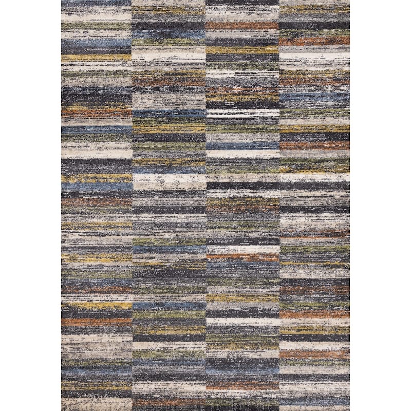 HomeRoots Abstract Modern Rectangle Area Rug - 5' X 8'
