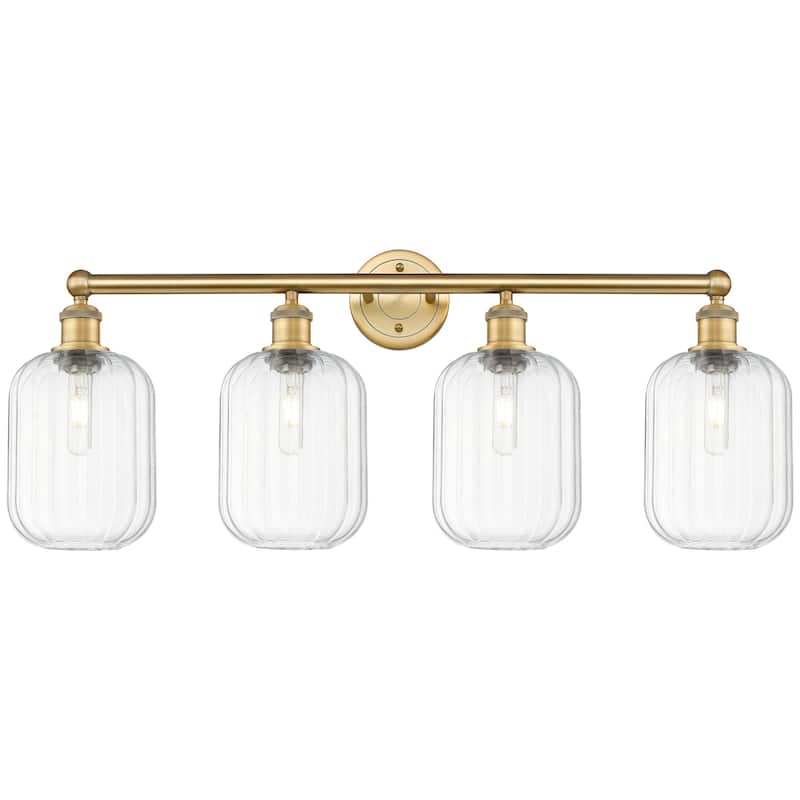 Innovations Lighting 616-4W-14-34 Preston Vanity Preston 4 Light 34" - Brushed Brass / Clear