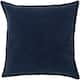 Harrell Solid Velvet 22-inch Feather Down or Poly Filled Throw Pillow - Down - Charcoal