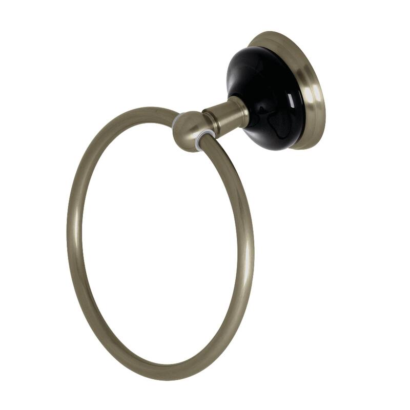 Kingston Brass Water Onyx 6-Inch Towel Ring - Brushed Nickel
