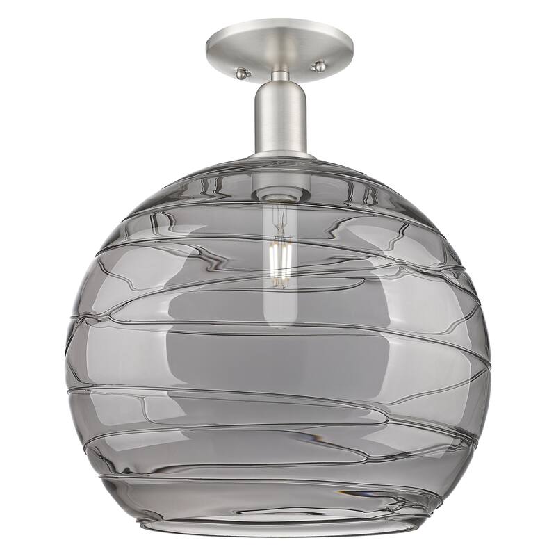 Innovations Lighting Endless Possibilities Arcadia - Athens Deco Swirl - 1 Light 14" Semi-Flush Mount