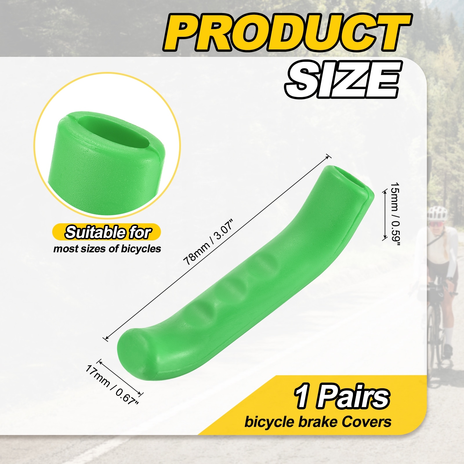 Bicycle Brake Lever Covers, Brake Grips Anti-Slip Sleeve Handle Protection Cover for (Mountain Bike/Road Bicycle)