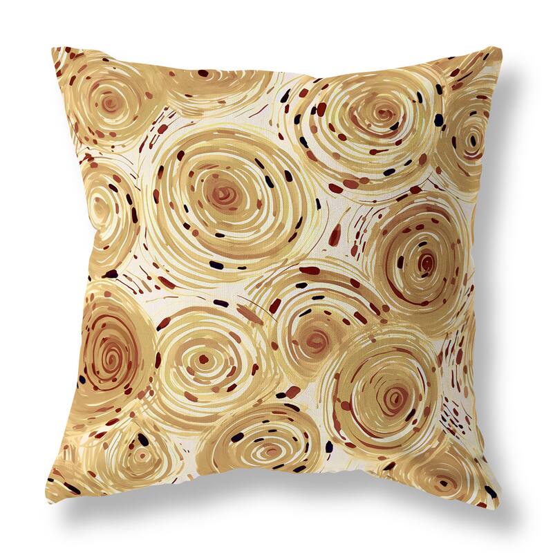 Beige And 0 Twisting Tornado Faux Suede Throw Pillow Zipper