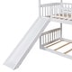 preview thumbnail 14 of 12, Twin Over Twin Bunk Bed with Slide, House Bed with Slide,Maximized Space Saving