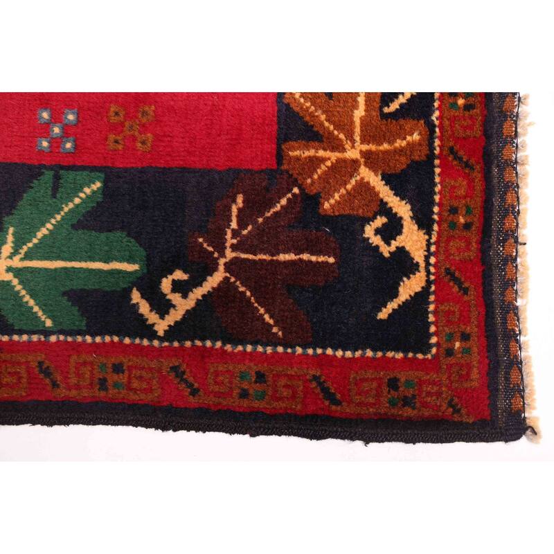 ECARPETGALLERY Hand-knotted Teimani Red Wool Rug - 3'4 x 6'2