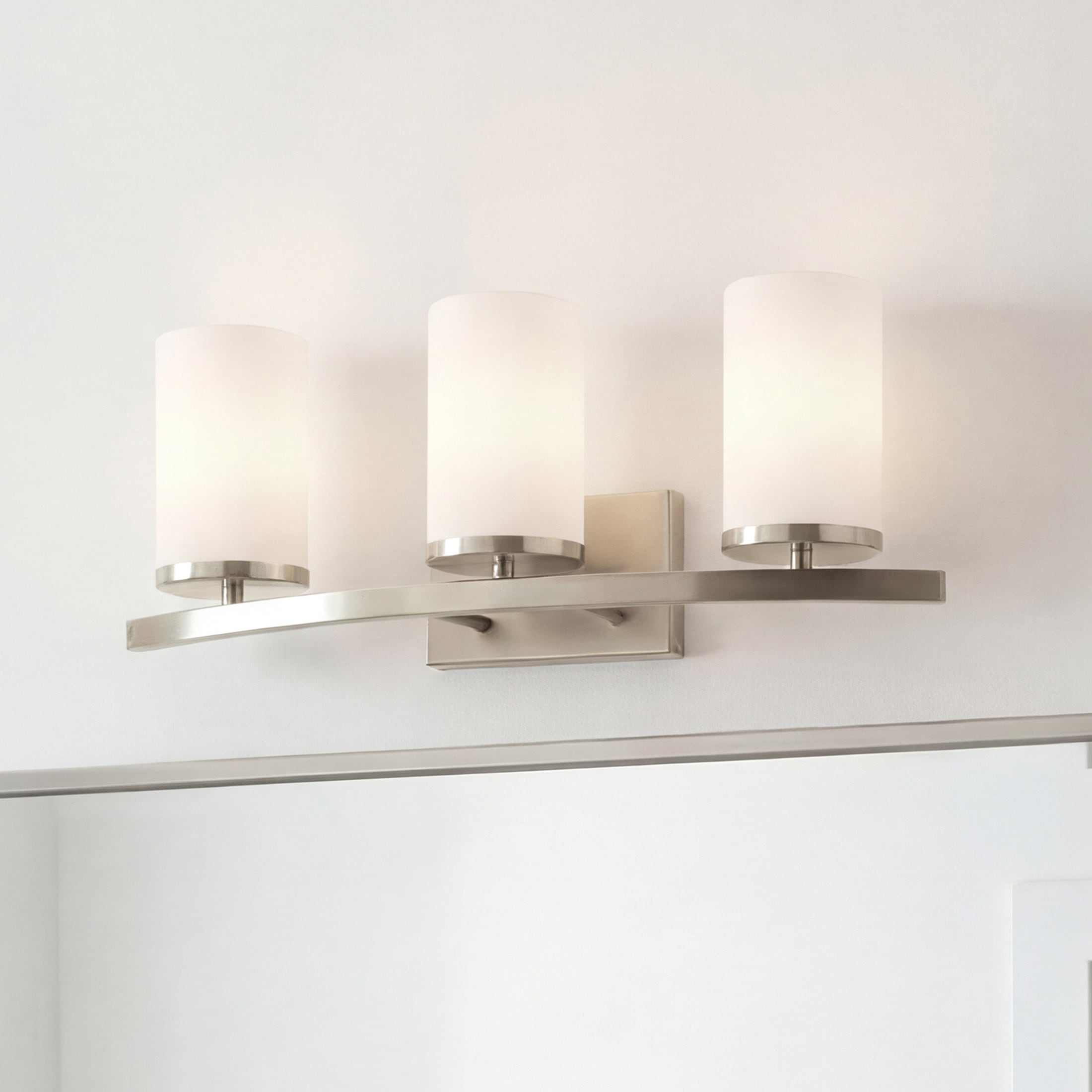 Kichler Lighting Crosby 3-light Brushed Nickel Bath Vanity Light