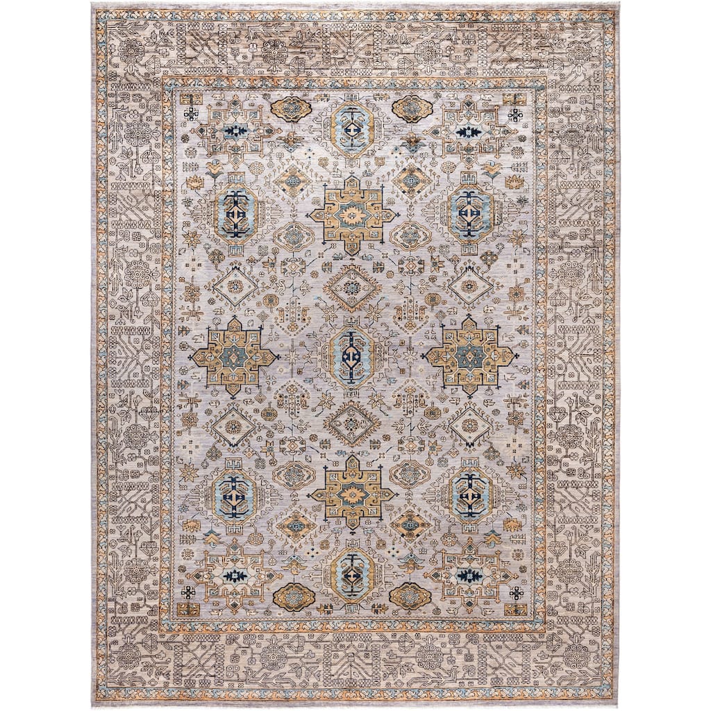 Serapi One-of-a-Kind Hand-Knotted Area Rug - Gray - 9' 0" x 11' 11"