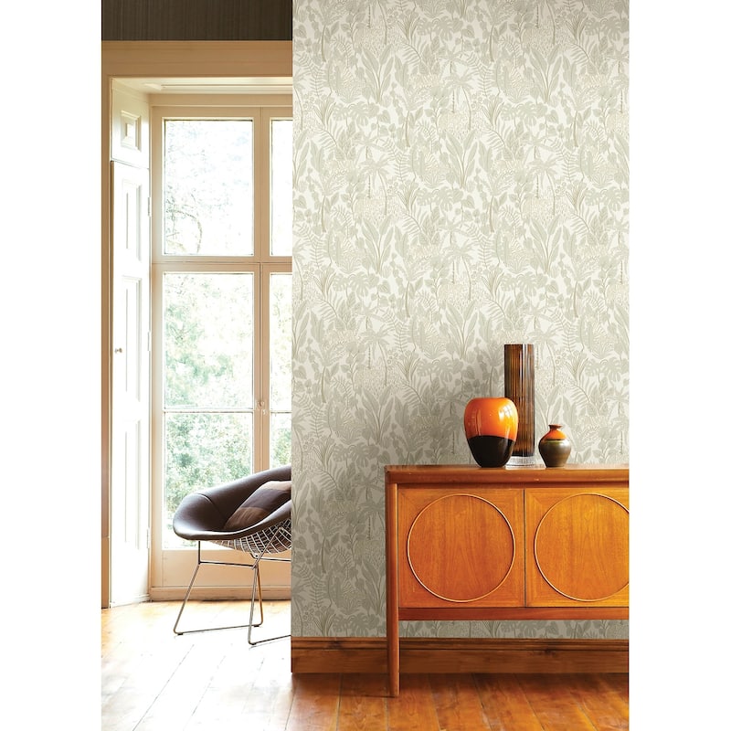 NuWallpaper Taupe Maynard Peel and Stick Wallpaper