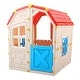 preview thumbnail 7 of 5, Foldable Kids Cottage Clubhouse w/ Penable Windows & Door Blue