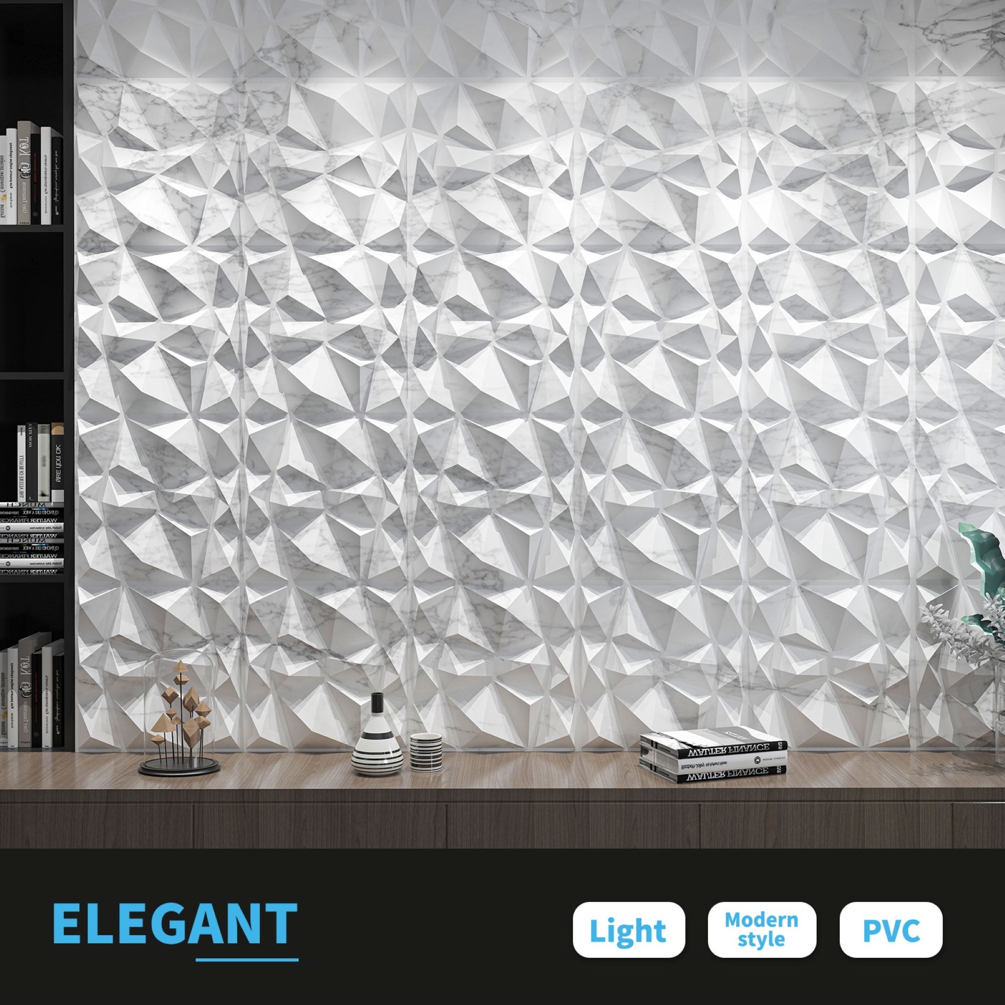 Art3d 3D Wall Panels PVC Diamond Design (32 Sq.Ft) - On Sale - Bed Bath &  Beyond - 31681556