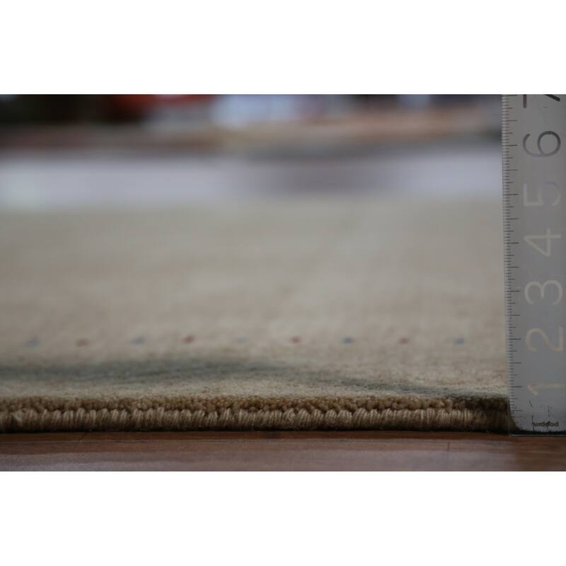 Gabbeh Indian Area Rug Hand-Knotted Bedroom Wool Carpet - 5'5" x 7'6"