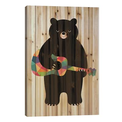 Happy Song Print On Wood by Andy Westface - Multi-Color