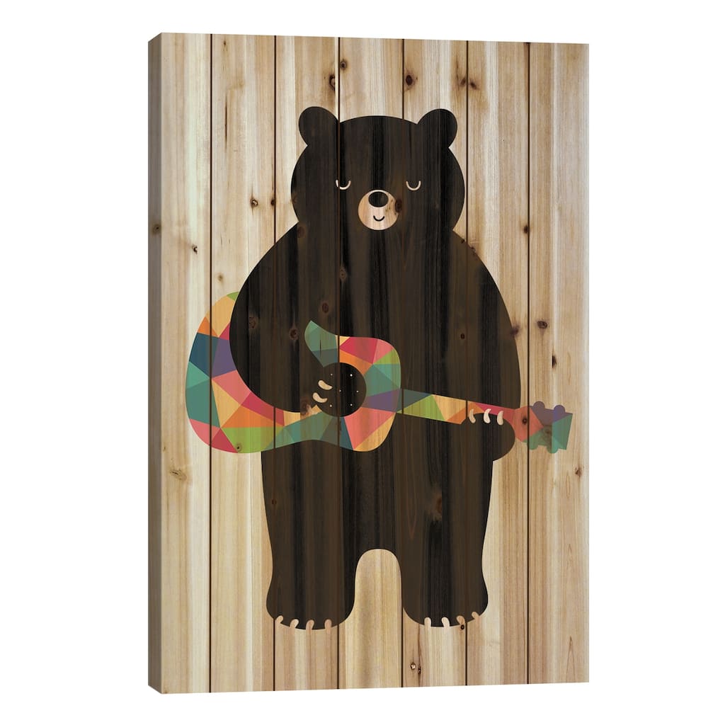Happy Song Print On Wood by Andy Westface - Multi-Color