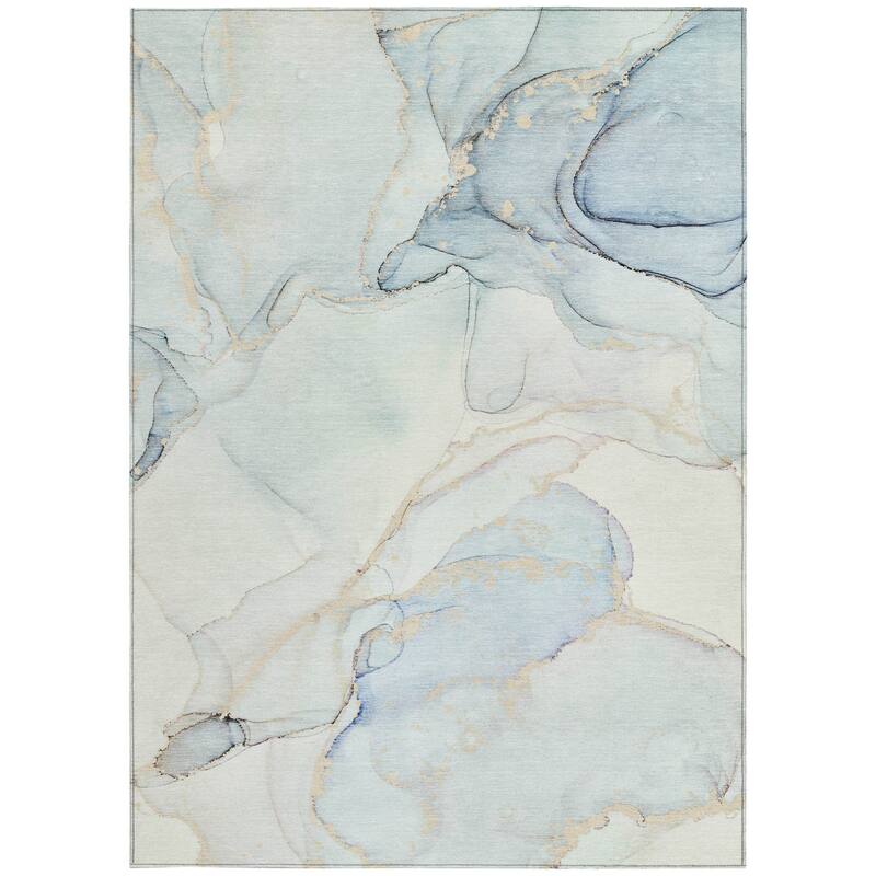 Halo Artistic Abstract Weather Resistant Classic Meets Modern Runner Outdoor Rug