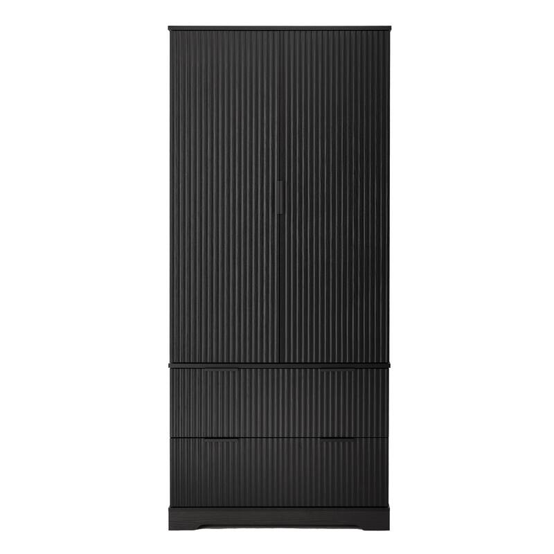 72" Tall Kitchen Pantry Cabinet with 2 Large Drawers & Spice Rack, Kitchen Cupboard with Adjustable Shelves