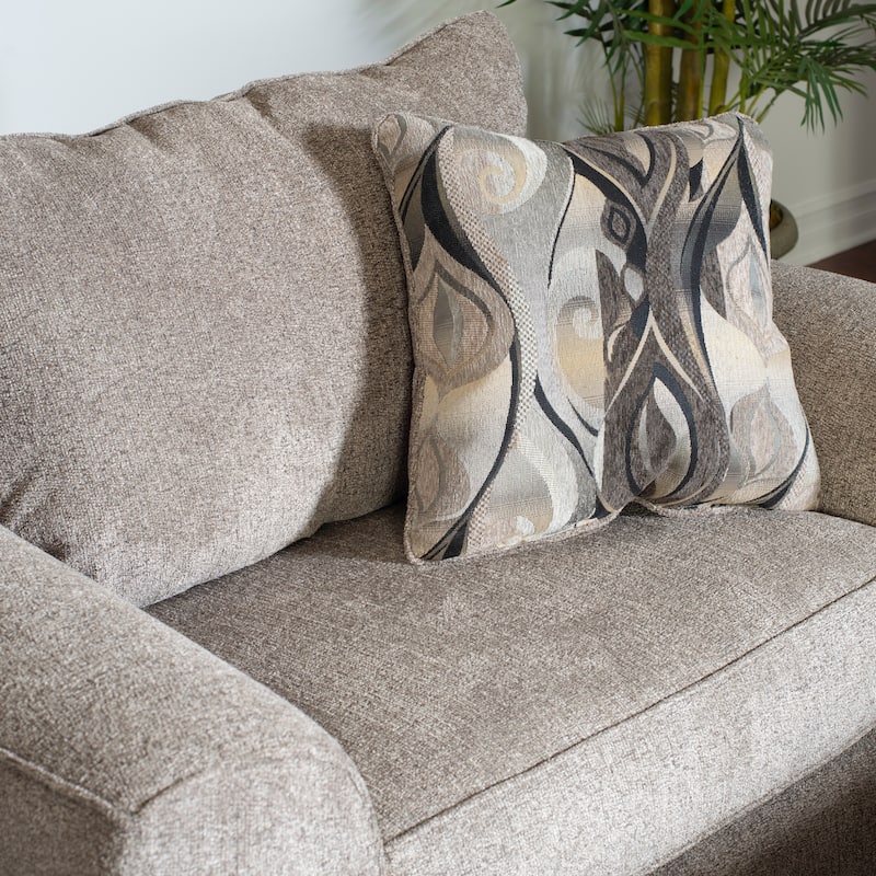 Roundhill Furniture Camero Contemporary Fabric Accent Chair and Ottoman Set