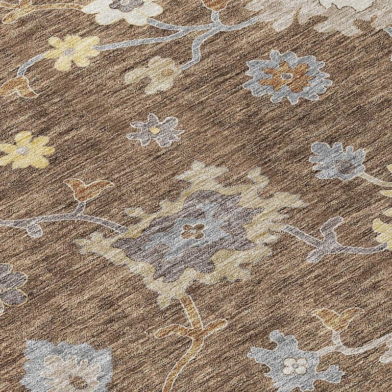 HomeRoots Floral Traditional Rectangle Outdoor Rug