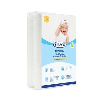 Graco Premium Waterproof Crib and Toddler Mattress Protector - 2 Pack
