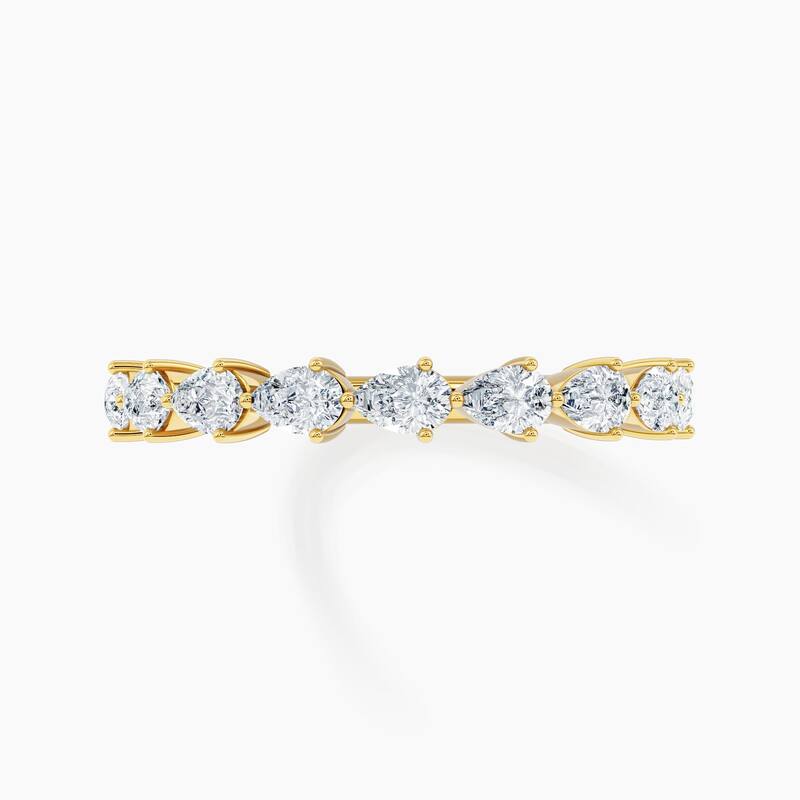 Auriya 14k Gold Pear East-West Lab Grown Diamond Half Eternity Band 0.90 - 3.00 ct. tw. (F-G, VS)